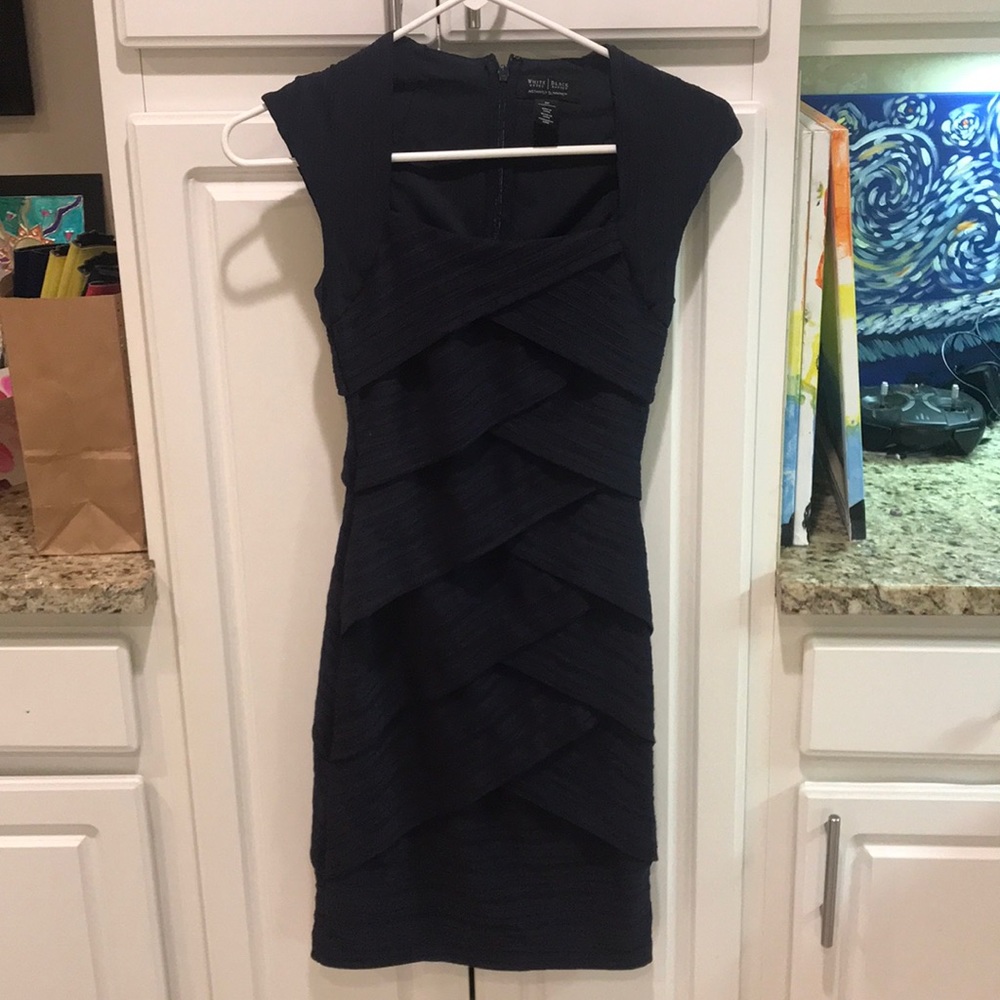 WHBM Instantly Slimming Dress Navy Blue 00